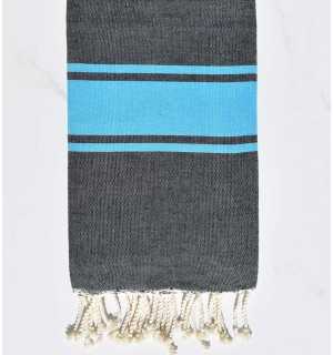 Fouta denim con strisce azzurro Fouta Tunisia - 1