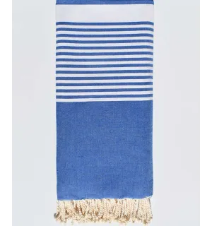 Grande fouta blu cobalto Fouta Tunisia - 1 2