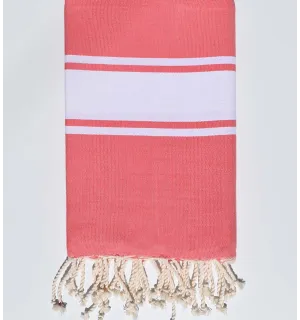 Fouta piatta rosa chiaro incarnadine Fouta Tunisia - 1