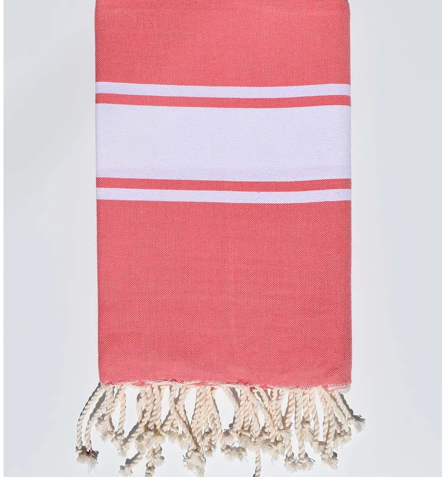 Fouta piatta rosa chiaro incarnadine Fouta Tunisia - 1