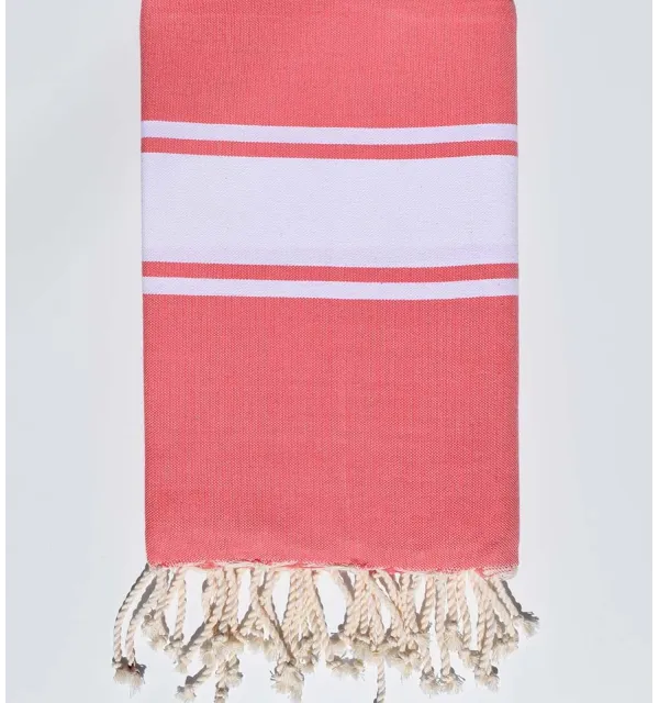 Fouta piatta rosa chiaro incarnadine Fouta Tunisia - 1