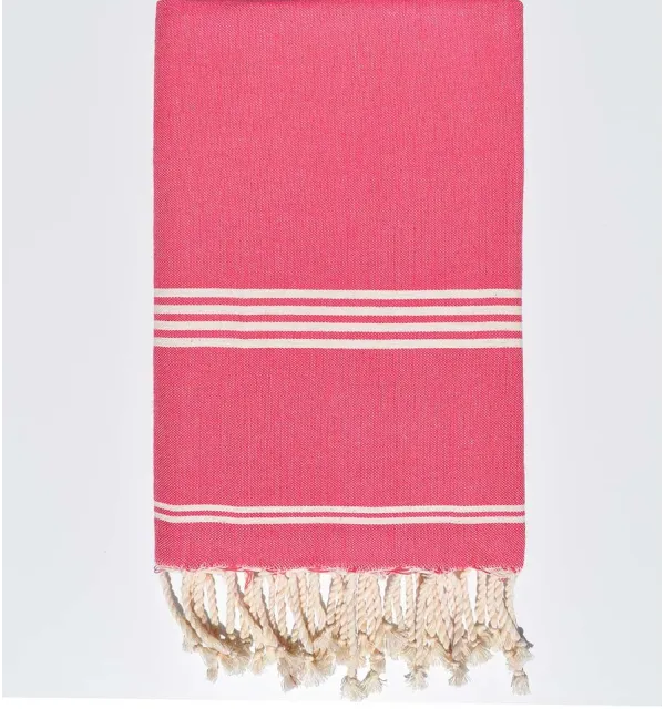 Telo mare Mykonos rosa fucsia Fouta Tunisia - 4