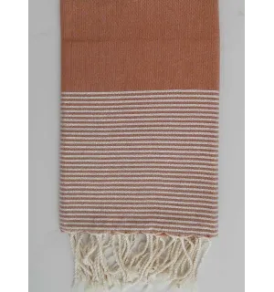 Fouta Lurex marrone castagna 