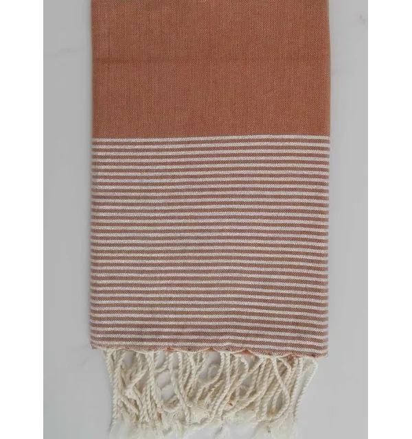 Fouta Lurex marrone castagna 