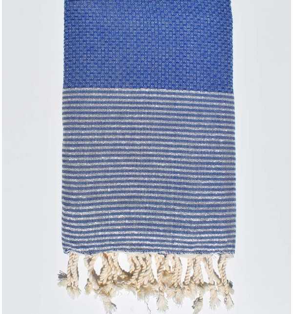 Fouta lurex nido d'ape Blu di Persia Fouta Tunisia - 1