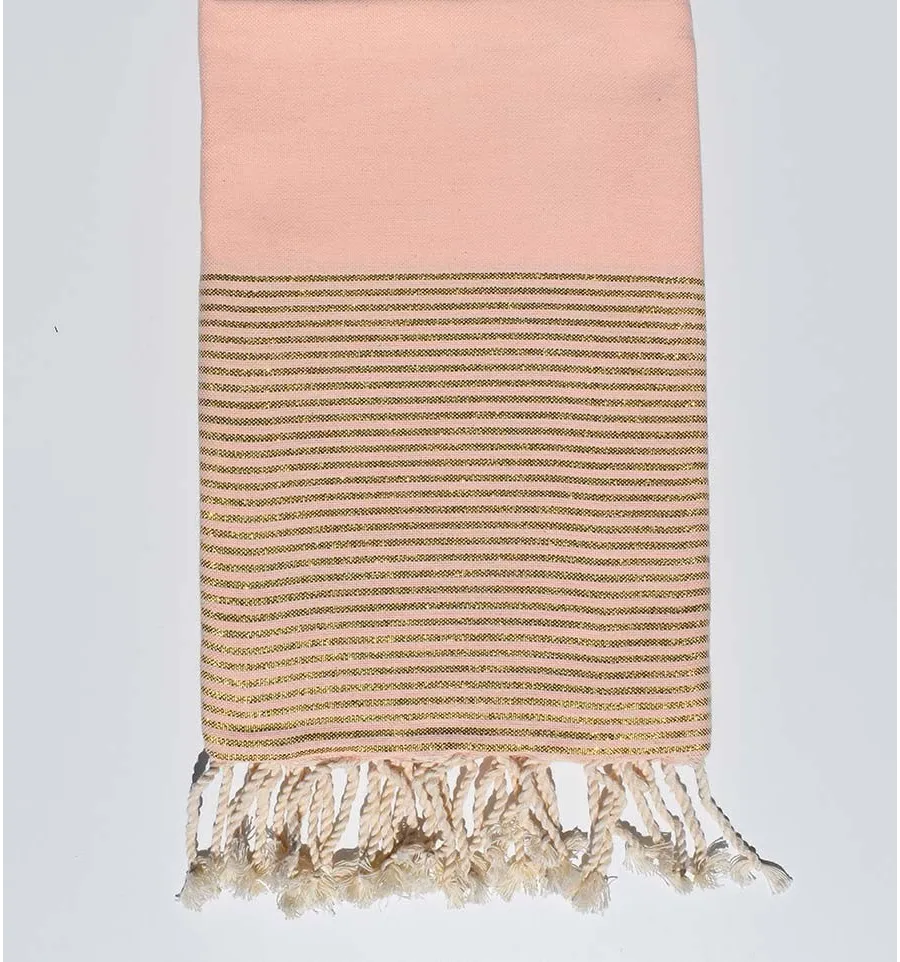 Fouta lurex rosa pesca Fouta Tunisia - 1