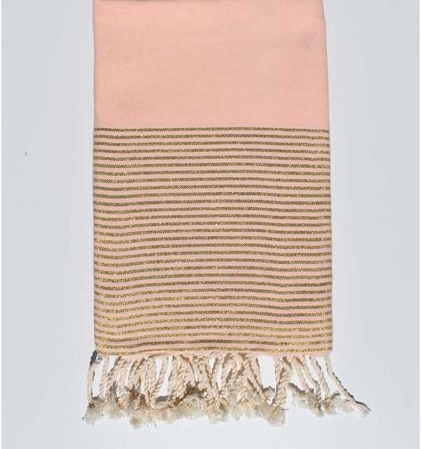 Fouta lurex rosa pesca Fouta Tunisia - 1