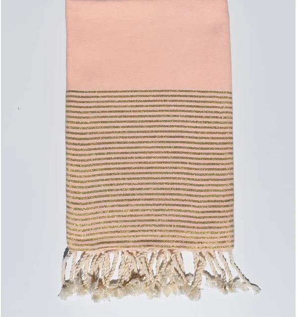 Fouta lurex rosa pesca Fouta Tunisia - 1