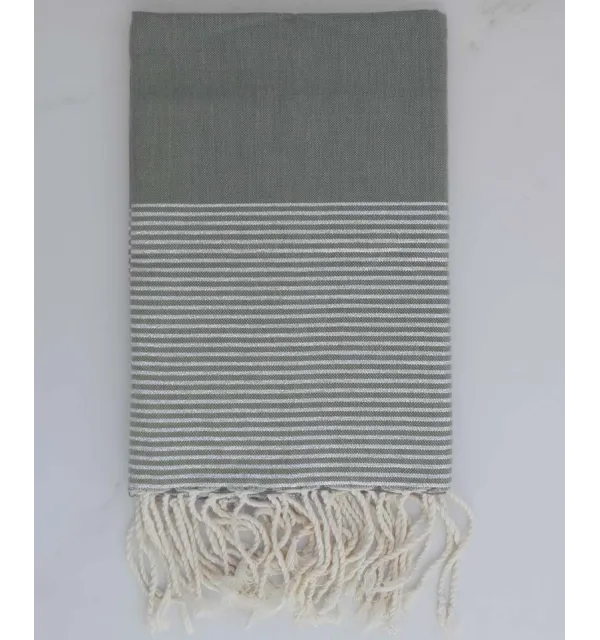 Fouta Lurex grigio 