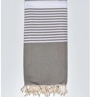 Grande fouta talpa con strisce bianche Fouta Tunisia - 1 2