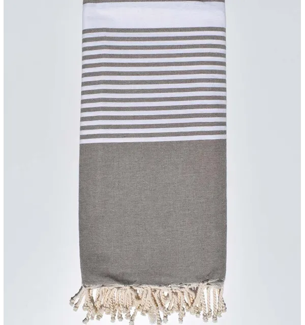 Grande fouta talpa con strisce bianche Fouta Tunisia - 3