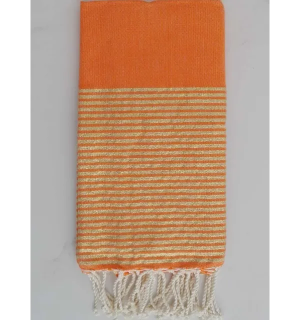 Fouta Lurex arancione 