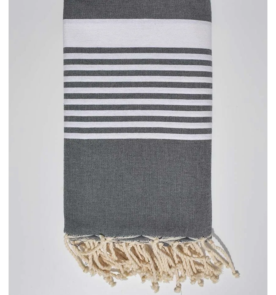 Grande fouta grigio scuro 1.90m * 2m Fouta Tunisia - 1