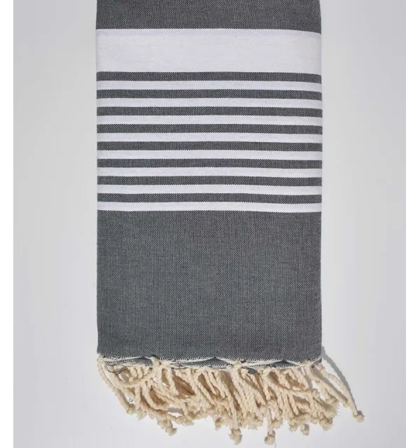 Grande fouta grigio scuro 1.90m * 2m Fouta Tunisia - 1