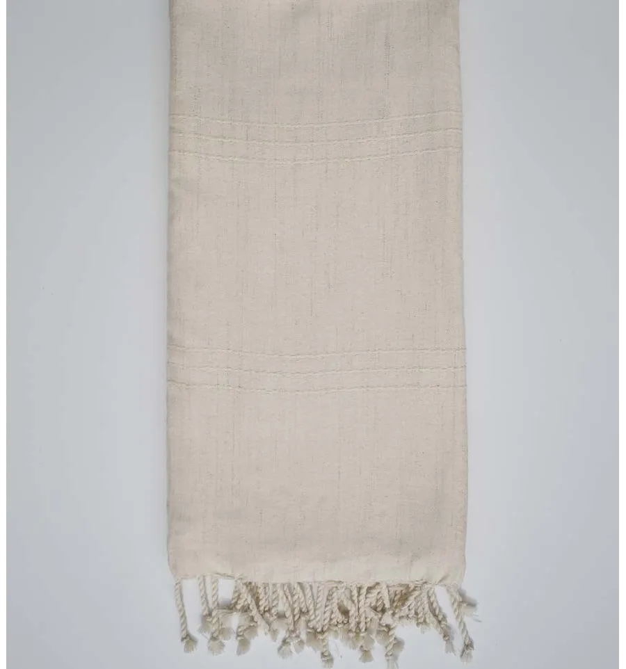 Copriletto  bianco crema Fouta Tunisia - 1