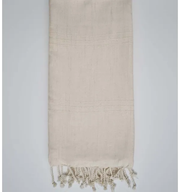 Copriletto  bianco crema Fouta Tunisia - 1