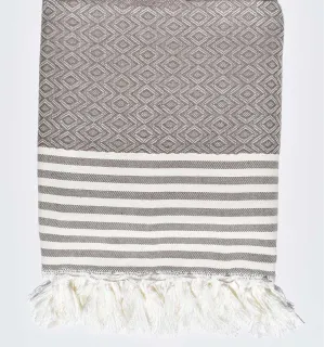 Plaid Marrone pastello Fouta Tunisia - 1