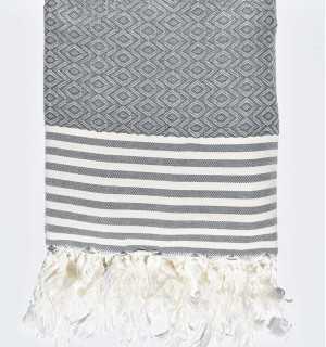 Plaid grigio scuro Fouta Tunisia - 1