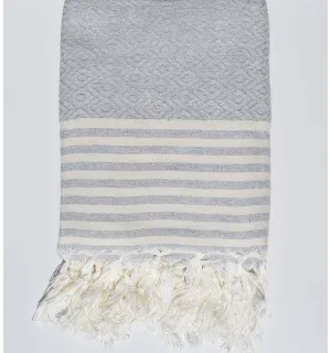 Plaid Grigio Fouta Tunisia - 1