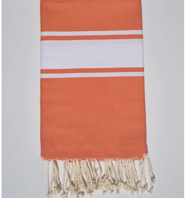 Fouta piatta arancio chiaro Fouta Tunisia - 2