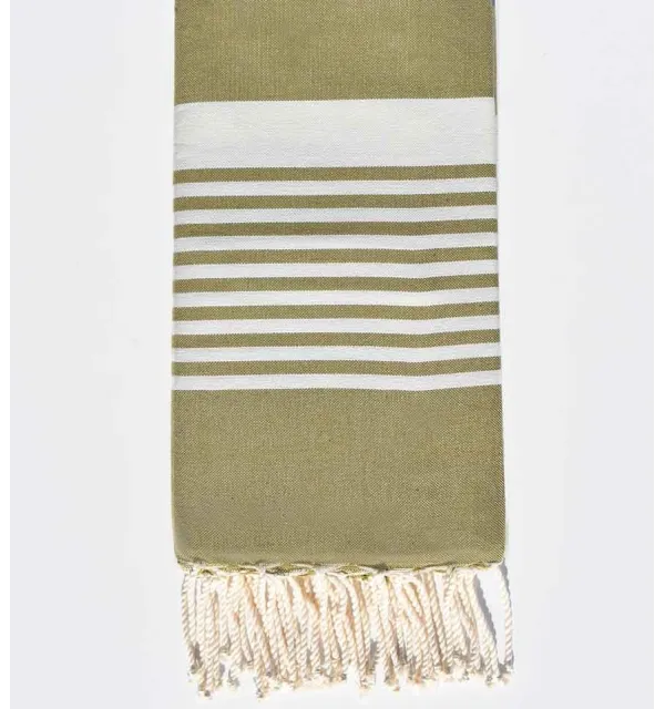 Telo mare arturo colore verde kaki Fouta Tunisia - 1