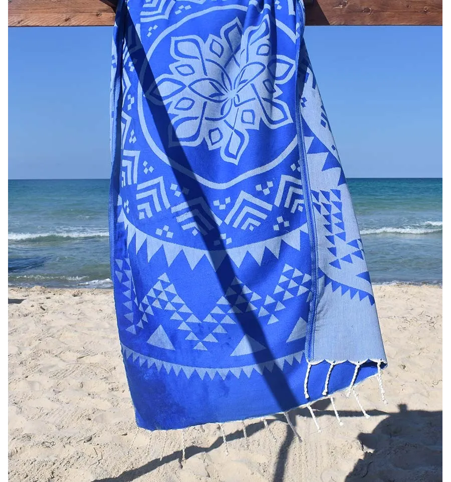 Telo mare bohemian blu Fouta Tunisia - 2