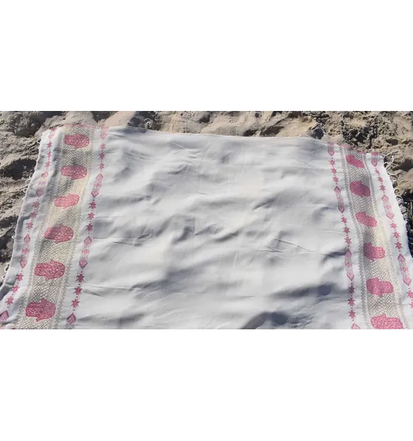 Fouta khomsa rosso violaceo Fouta Tunisia - 5