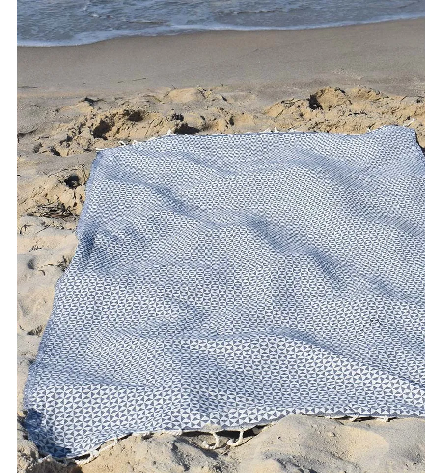 Fouta Farfalla blu fiordaliso scuro Fouta Tunisia - 1