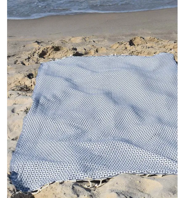 Fouta Farfalla blu fiordaliso scuro Fouta Tunisia - 1