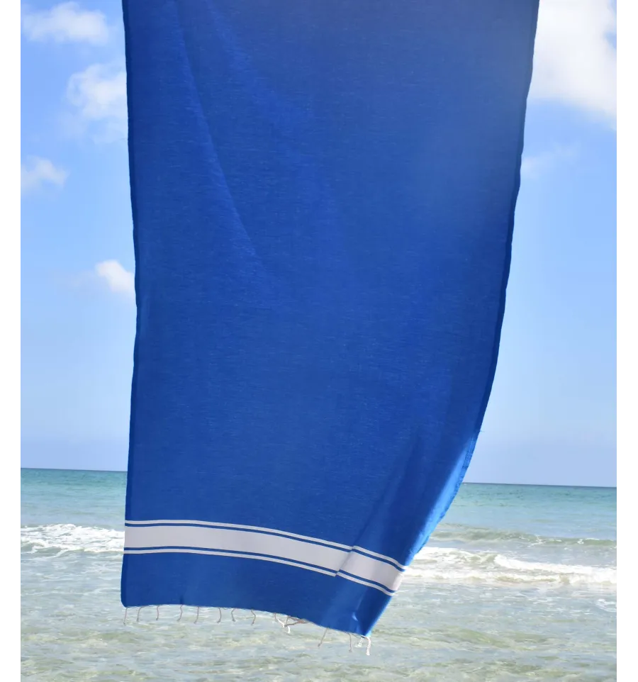 Telo mare piatta blu Fouta Tunisia - 1