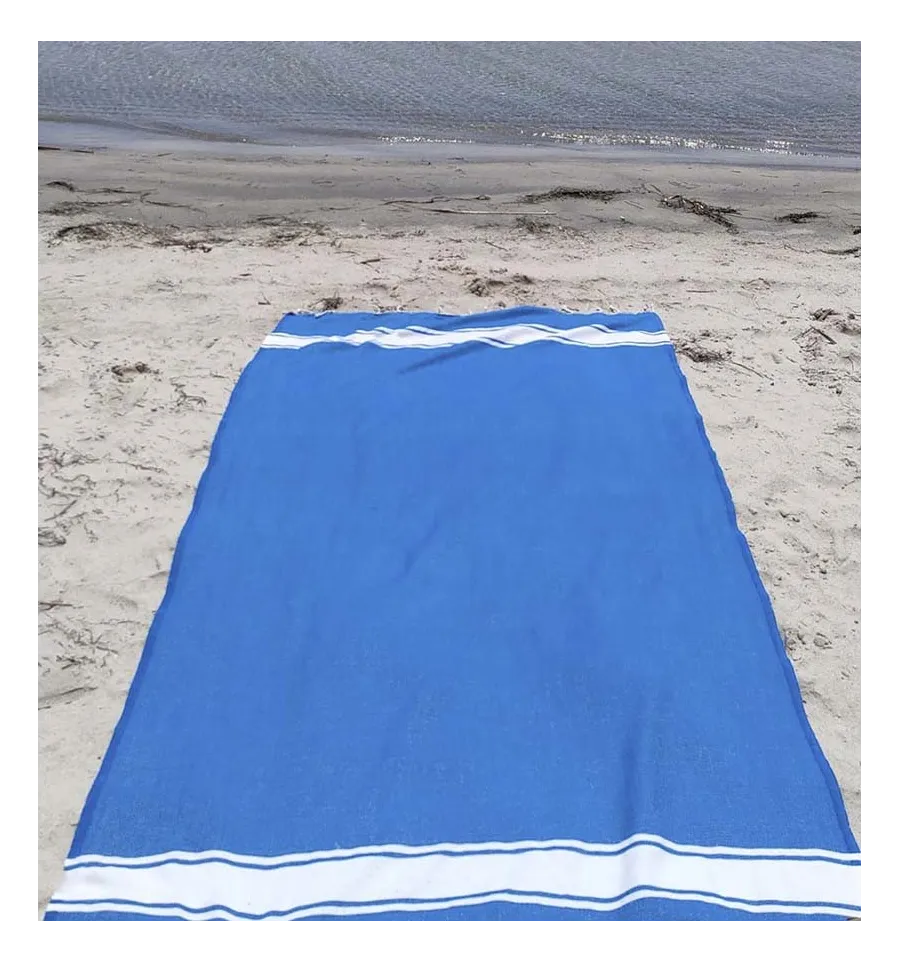 Fouta piatta blu elettrico Fouta Tunisia - 1