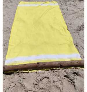 Telo mare giallo neon chiaro Fouta Tunisia - 1