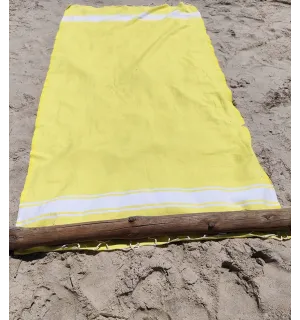 Telo mare giallo neon chiaro Fouta Tunisia - 1