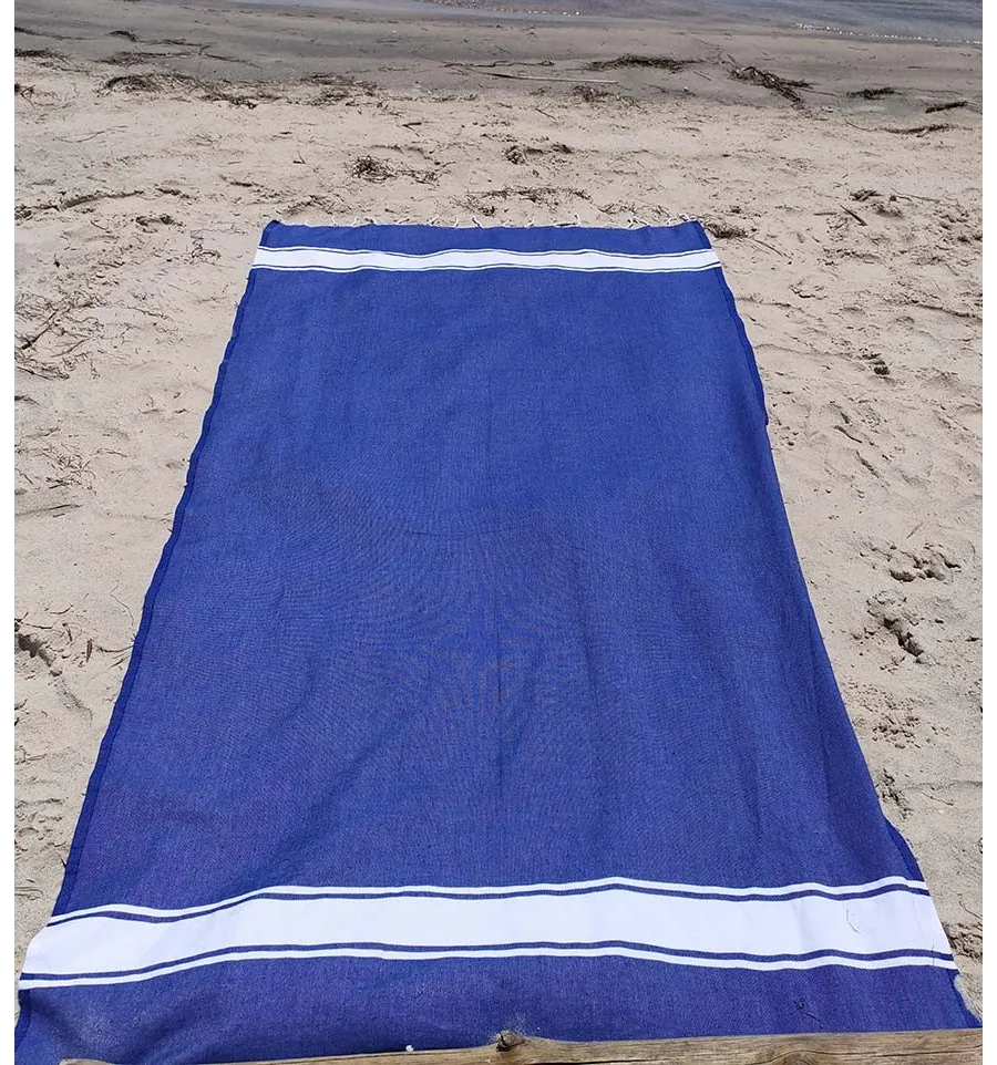 Fouta piatta blu ceruleo Fouta Tunisia - 1