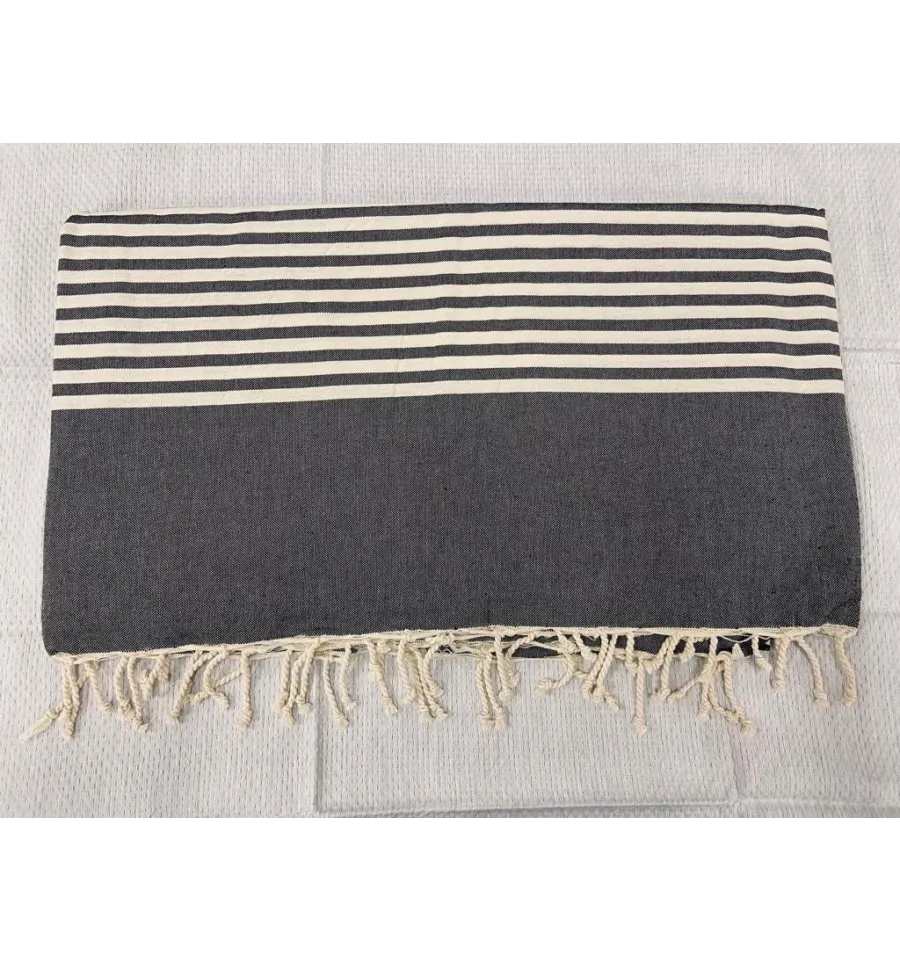 Grande fouta grigio nero 2,3 m * 2,8 m  - 1