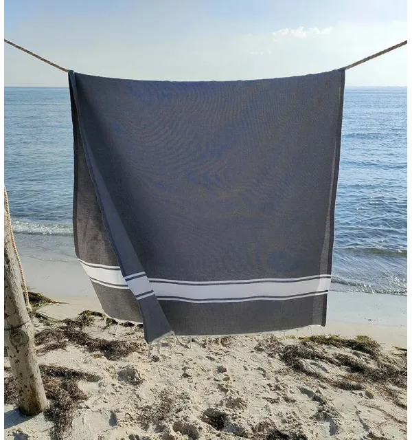 Telo mare piatta grigio medio Fouta Tunisia - 2