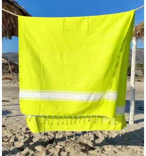 Fouta piatta verde chartreuse Fouta Tunisia - 1