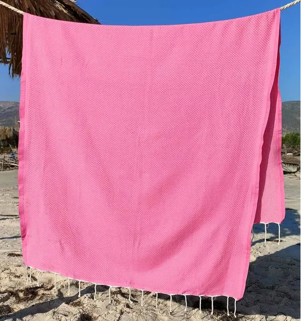 Telo mare unito chewing gum rosa Fouta Tunisia - 1