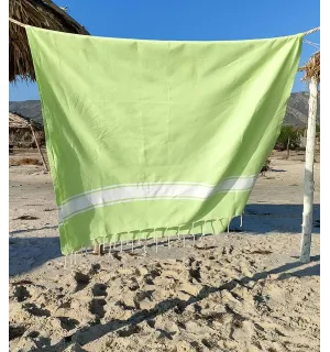 Telo mare piatto verde prato Fouta Tunisia - 2 2