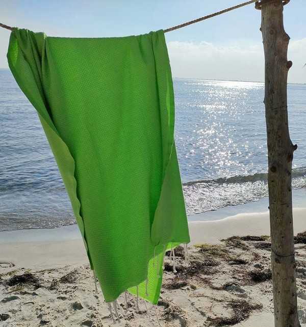 Fouta nido d'ape chartreuse Fouta Tunisia - 1