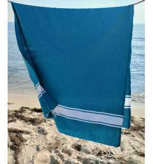 Fouta piatta blu anatra  - 1