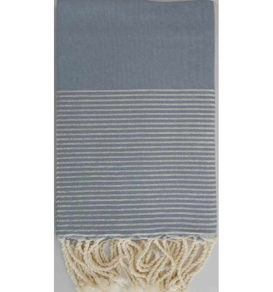 Fouta Lurex denim chiaro 