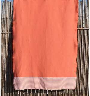 Fouta nido d'ape arancione fiamma Fouta Tunisia - 1