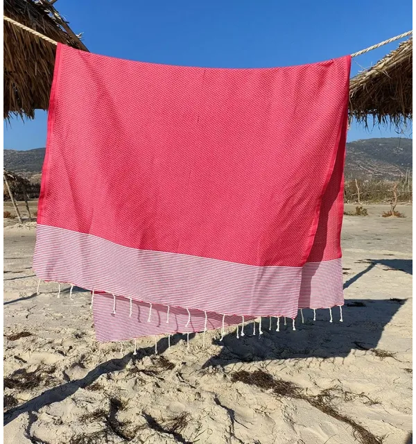 Fouta nido d'ape fucsia Fouta Tunisia - 2