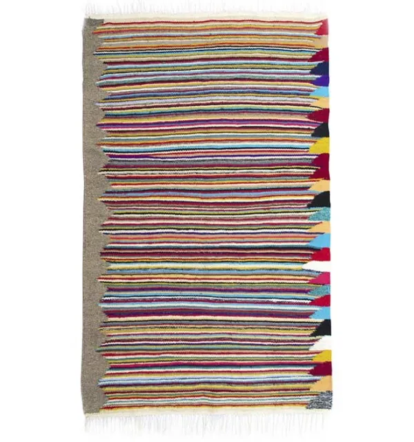 Tappeto Kilim vintage in lana colorata Fouta Tunisia - 1