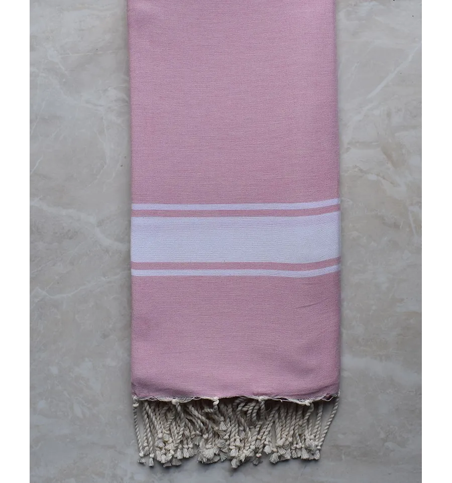 Grande fouta Rosa pastello 2m/2m Fouta Tunisia - 1