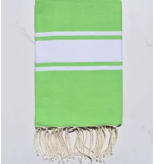 Fouta piatta verde primavera chiaro Fouta Tunisia - 1