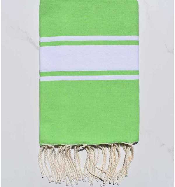 Fouta piatta verde primavera chiaro Fouta Tunisia - 1