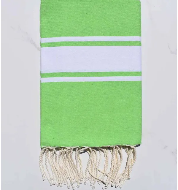 Fouta piatta verde primavera chiaro Fouta Tunisia - 1