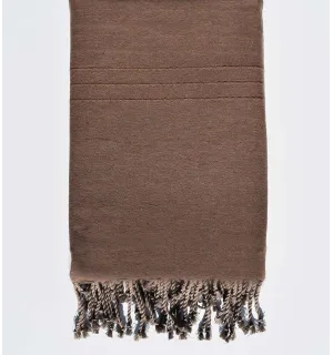 Copridivano marrone cacao Fouta Tunisia - 1 2